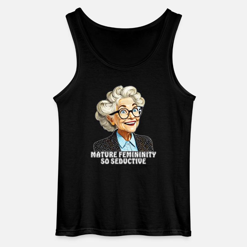 MATURE FEMININITY, SO SEDUCTIVE - Gildan Männer Tank Top - Schwarz