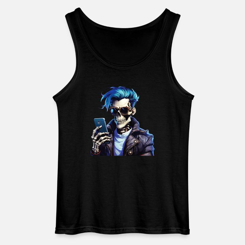 SKELETT MANN - Gildan Männer Tank Top - Schwarz