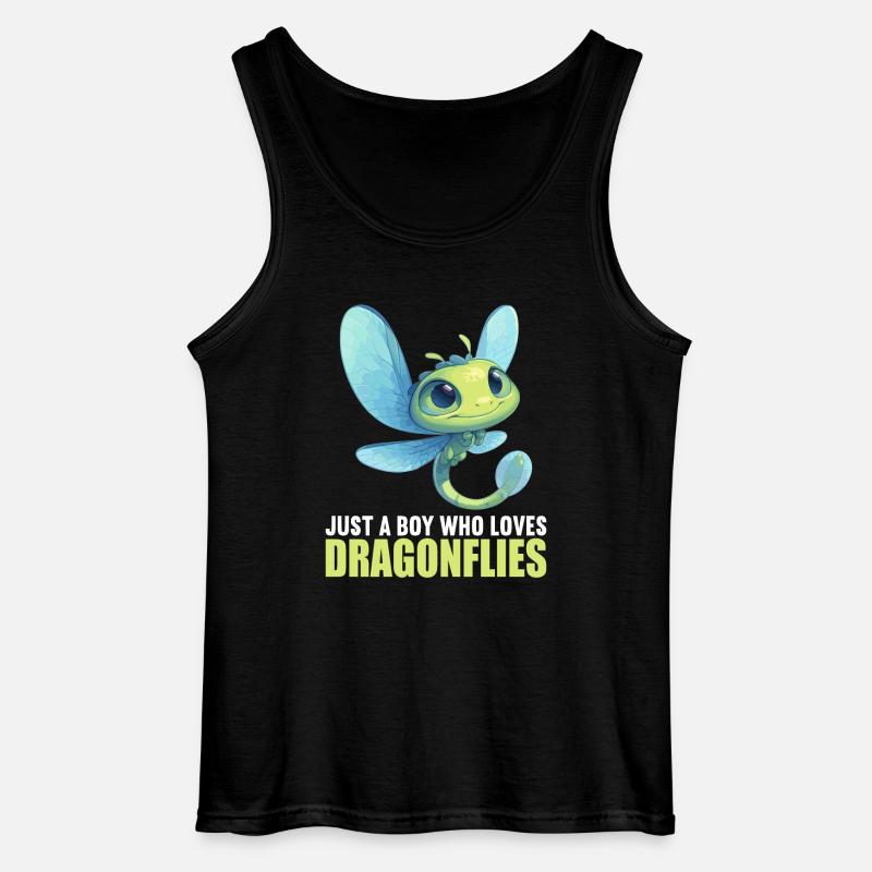 Libellen Libelle - Gildan Männer Tank Top - Schwarz