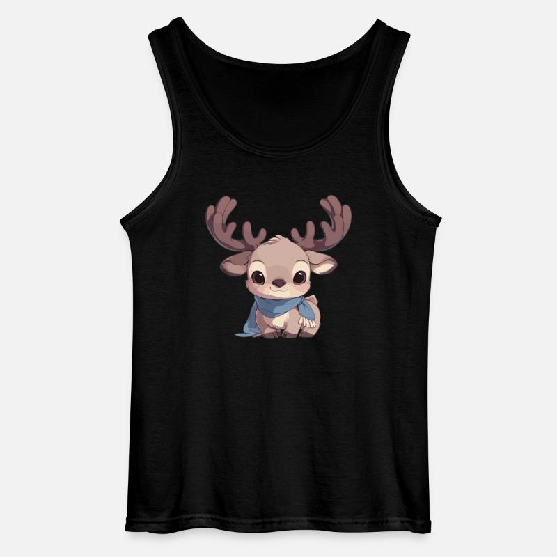 Elche Elch - Gildan Männer Tank Top - Schwarz