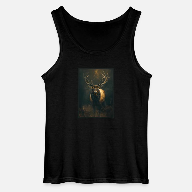 Elche Elch - Gildan Männer Tank Top - Schwarz