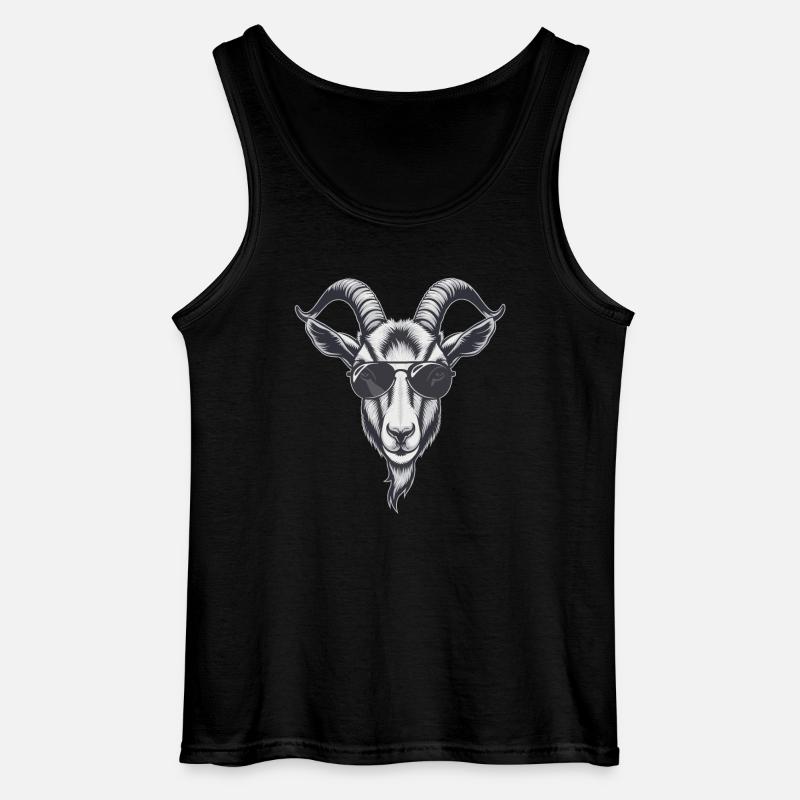Ziege Ziegenbock - Gildan Männer Tank Top - Schwarz