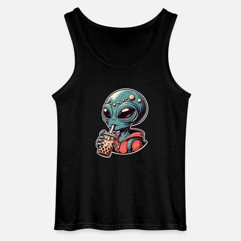 Alien Bubble Tea - Gildan Männer Tank Top - Schwarz