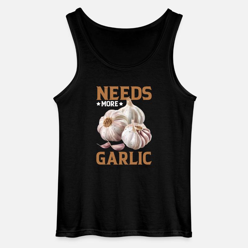 Needs More Garlic - Gildan Männer Tank Top - Schwarz