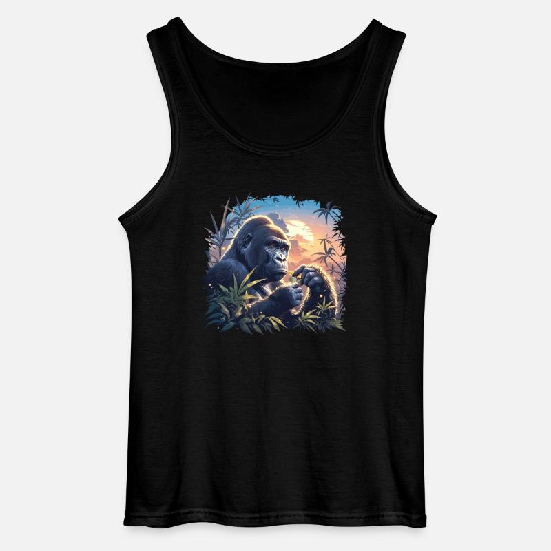 Gorillas Gorilla - Gildan Men’s Tank Top - black