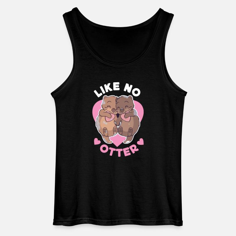 Otter Pun Like No Otter - Gildan Männer Tank Top - Schwarz
