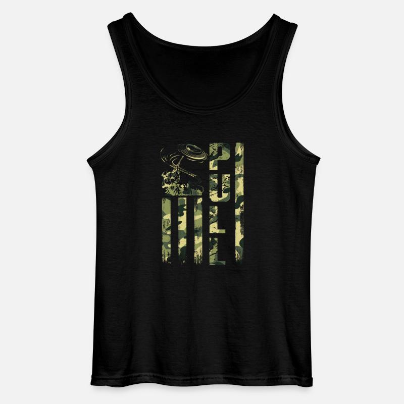 Pull Camouflage Schießsport Motiv - Gildan Männer Tank Top - Schwarz