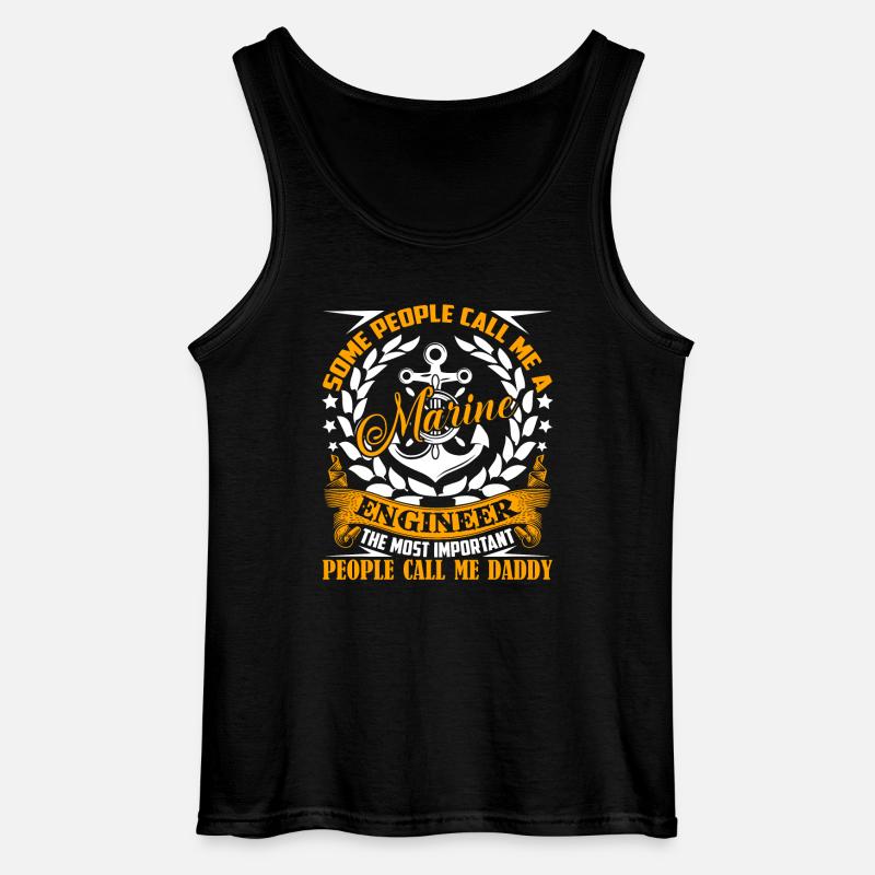 Marine Engineer Marine Engineer Daddy - Gildan Men’s Tank Top - black
