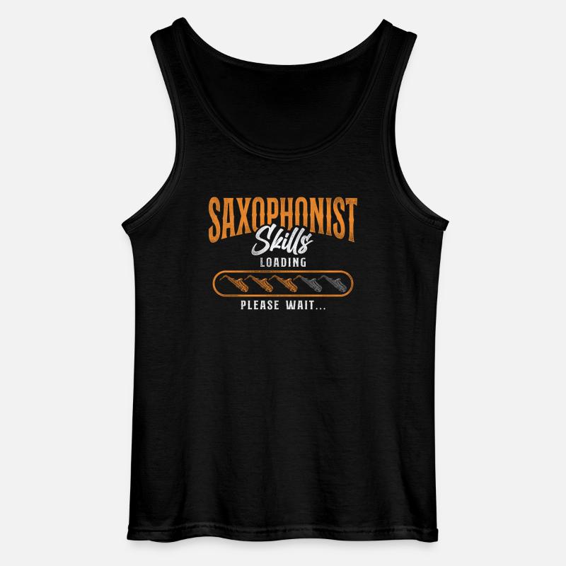 Saxophone Saxophone Skills Loading - Gildan Männer Tank Top - Schwarz