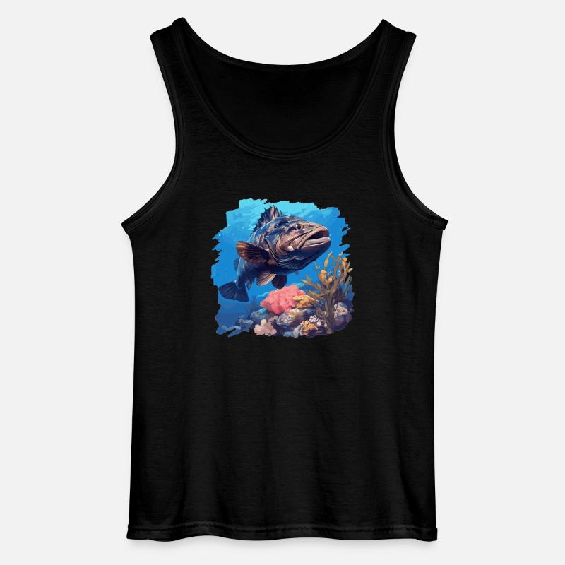 Zackenbarsche Zackenbarsch - Gildan Männer Tank Top - Schwarz