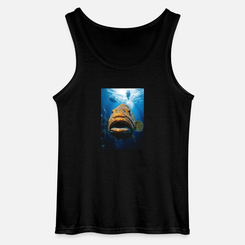 Zackenbarsche Zackenbarsch - Gildan Männer Tank Top - Schwarz