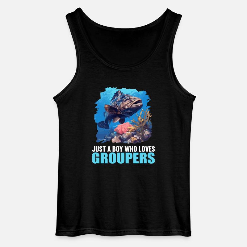 Zackenbarsche Zackenbarsch - Gildan Männer Tank Top - Schwarz