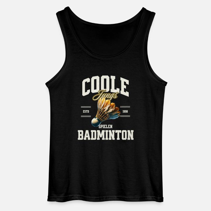 Badminton - Gildan Männer Tank Top - Schwarz