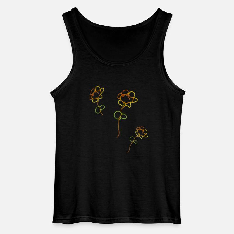 Leas Flowers - Gildan Männer Tank Top - Schwarz