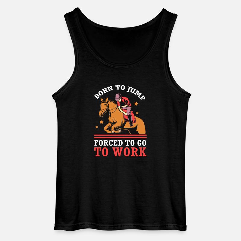 Springreiten Springpferd - Gildan Männer Tank Top - Schwarz