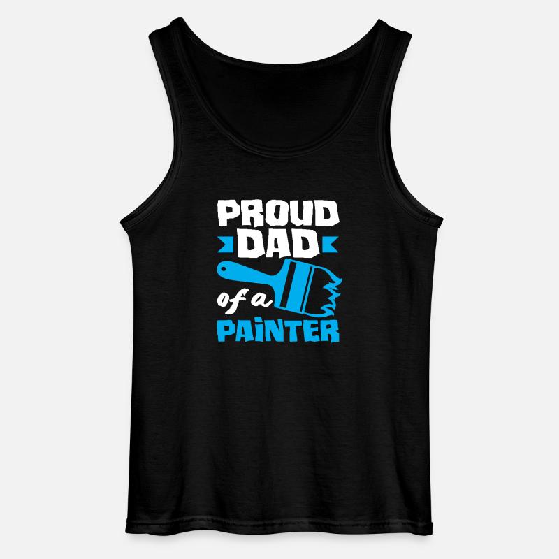 Stolzer Papa Eines Malers Perfekt - Gildan Männer Tank Top - Schwarz