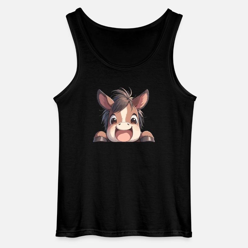 Pferde Pferd - Gildan Männer Tank Top - Schwarz