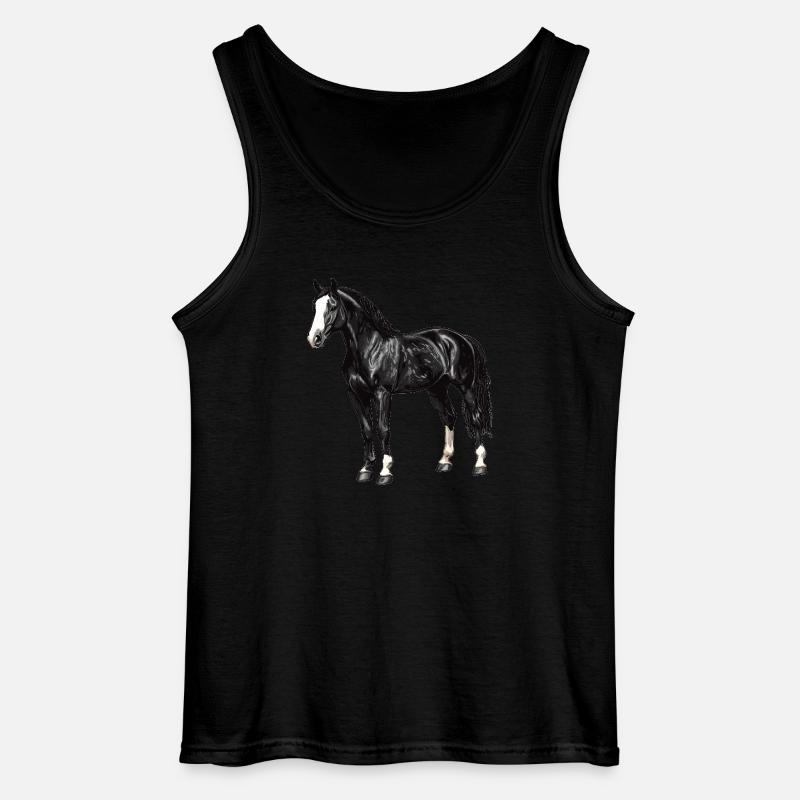 Pferde Pferd - Gildan Männer Tank Top - Schwarz