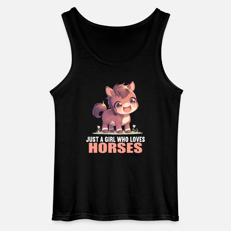 Pferde Pferd - Gildan Männer Tank Top - Schwarz
