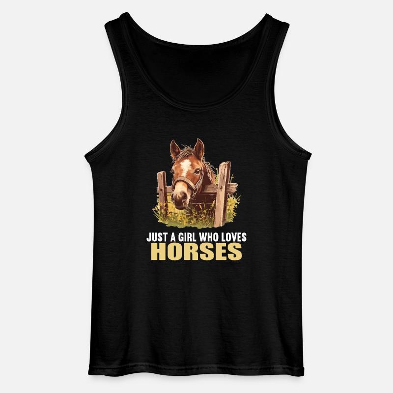 Pferde Pferd - Gildan Männer Tank Top - Schwarz