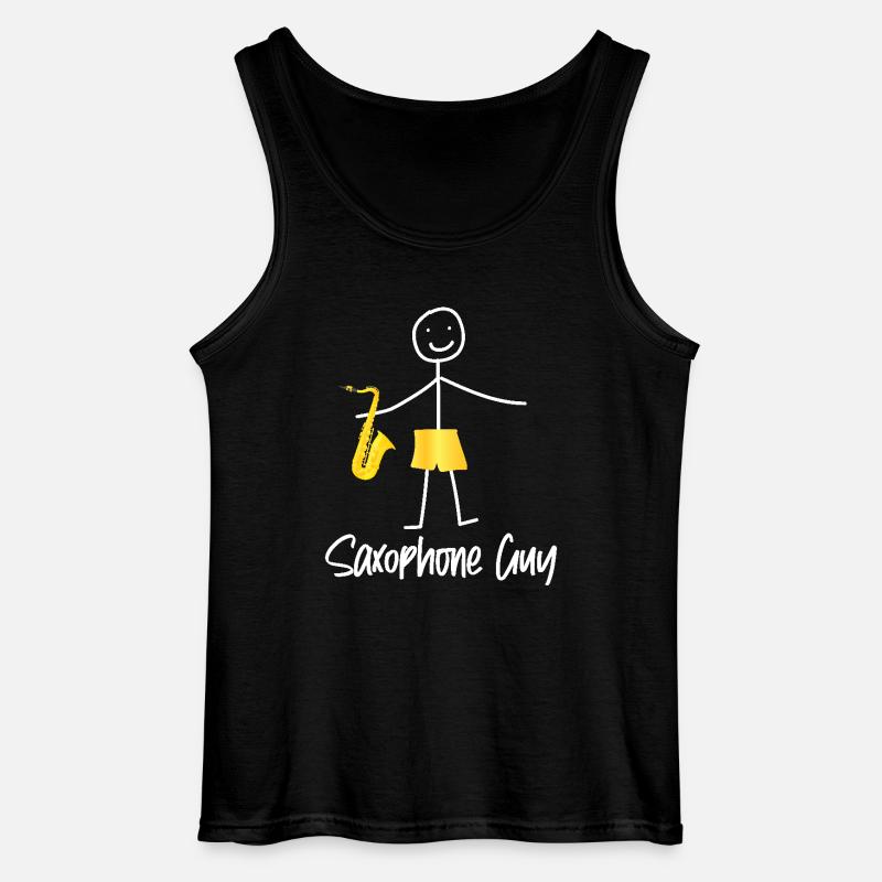 Saxophone Saxophone Guy - Gildan Männer Tank Top - Schwarz