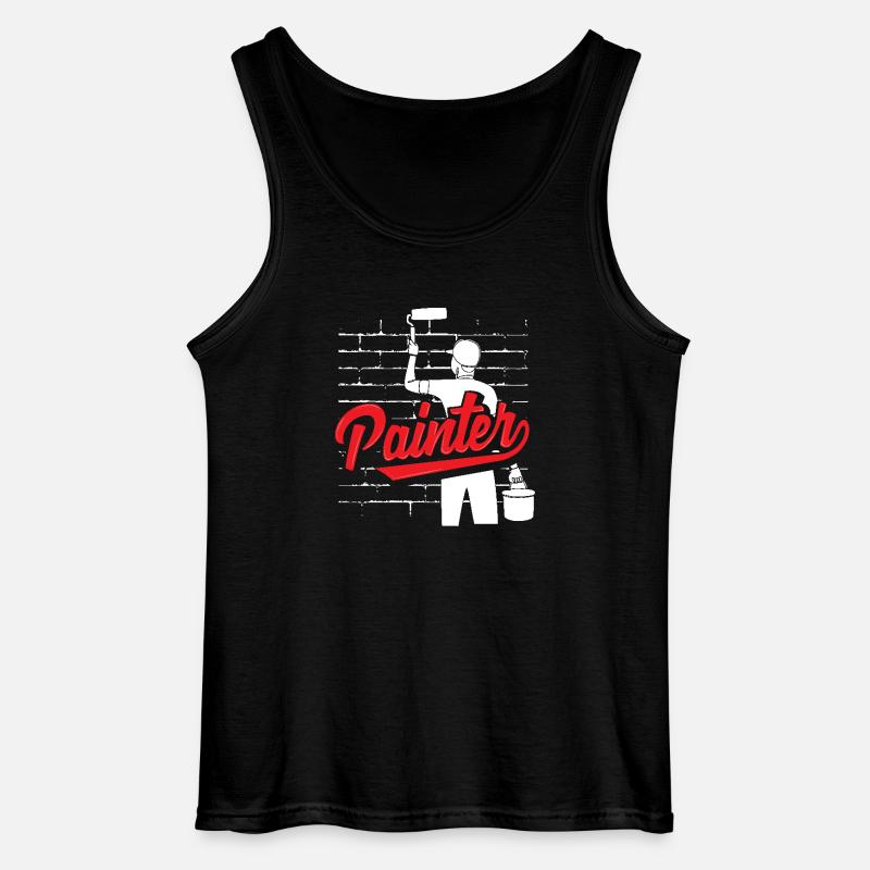 Painter Wall Art Creativity - Gildan Men’s Tank Top - black