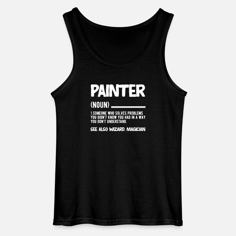 Painter: Wizard and Magician Definition - Gildan Men’s Tank Top - black