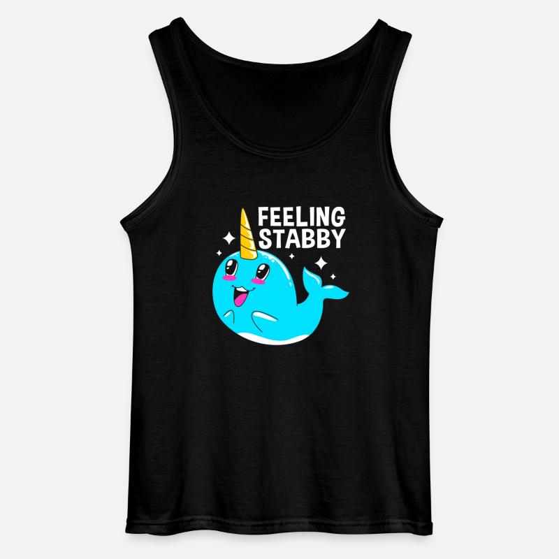 Narwal - Gildan Männer Tank Top - Schwarz
