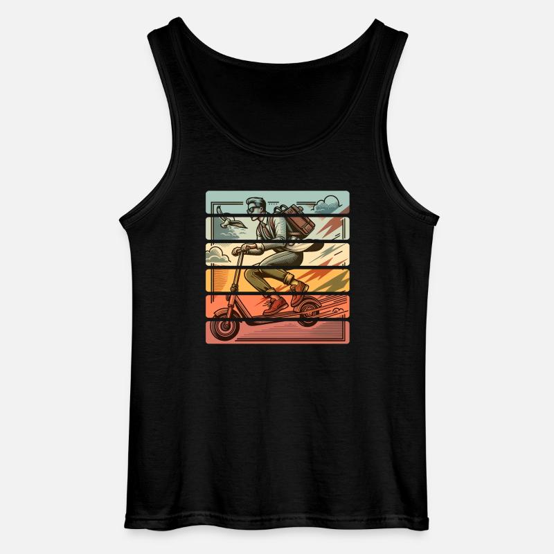 E-Scooter E-Roller Tretroller - Gildan Männer Tank Top - Schwarz