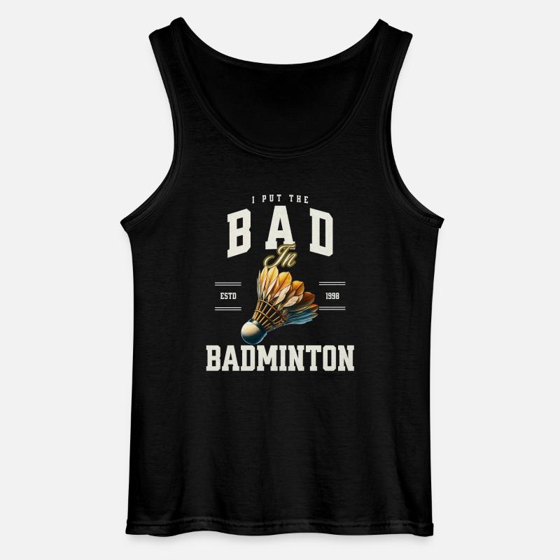 Badminton - Gildan Männer Tank Top - Schwarz