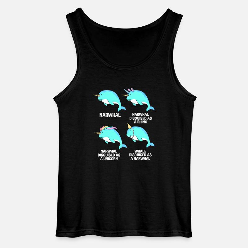 Narwal - Gildan Männer Tank Top - Schwarz