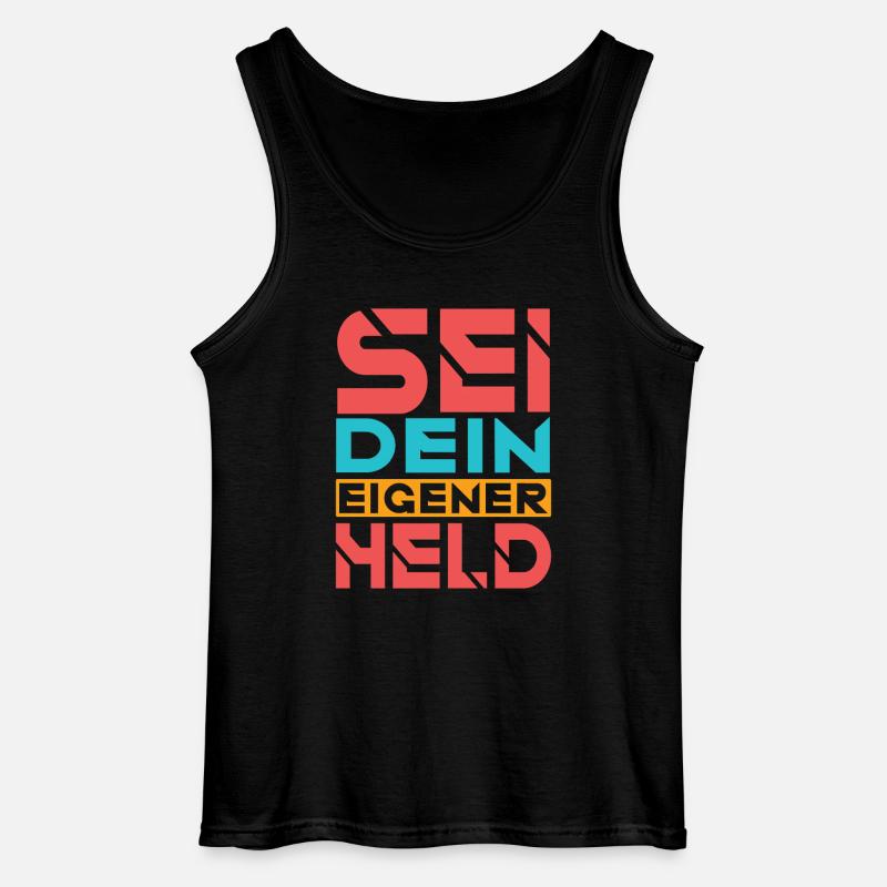 Sei dein eigener Held - Gildan Männer Tank Top - Schwarz