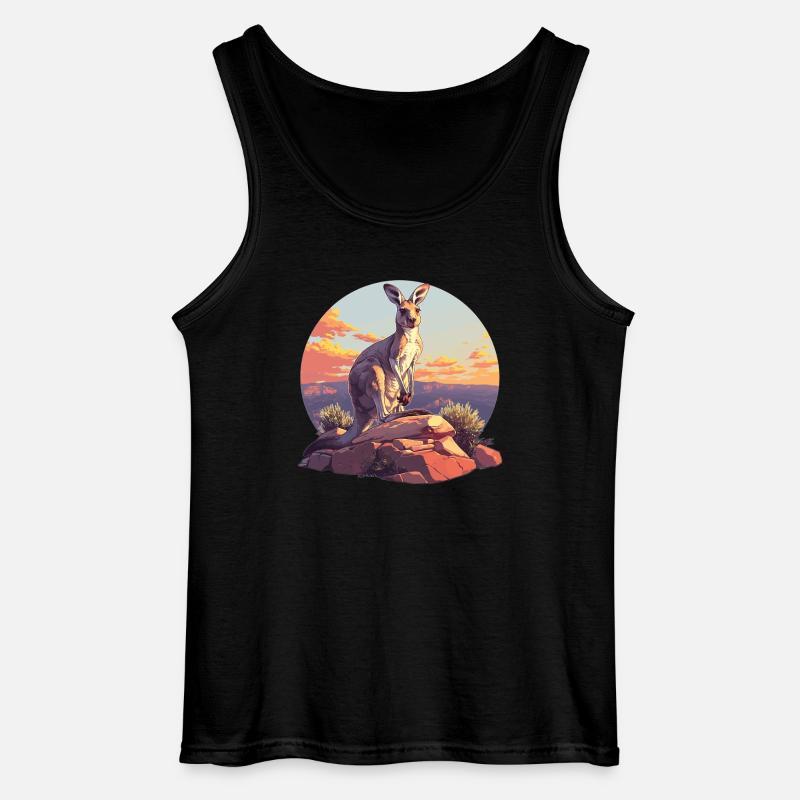 Kängurus Känguru - Gildan Männer Tank Top - Schwarz