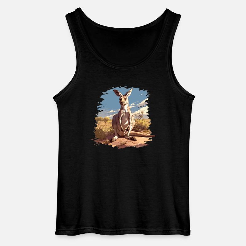 Kangaroos Kangaroo - Gildan Men’s Tank Top - black