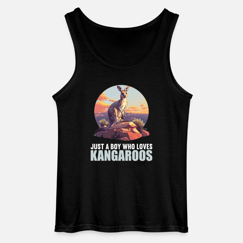 Kängurus Känguru - Gildan Männer Tank Top - Schwarz