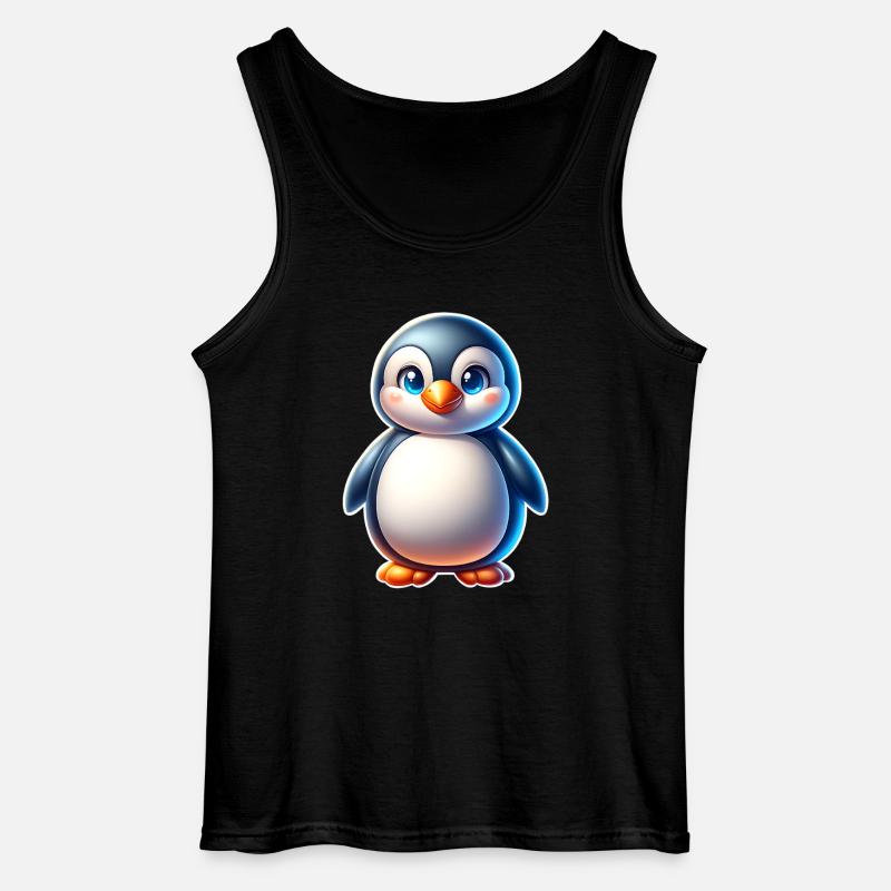 Pinguin - Gildan Männer Tank Top - Schwarz