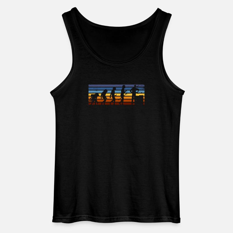 Maurer Evolution Retro-stil - Gildan Männer Tank Top - Schwarz
