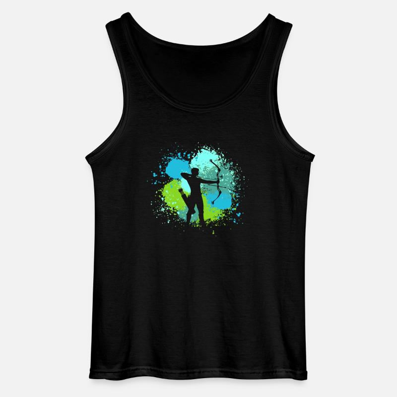 Bogenschütze Bogenschießen - Gildan Männer Tank Top - Schwarz