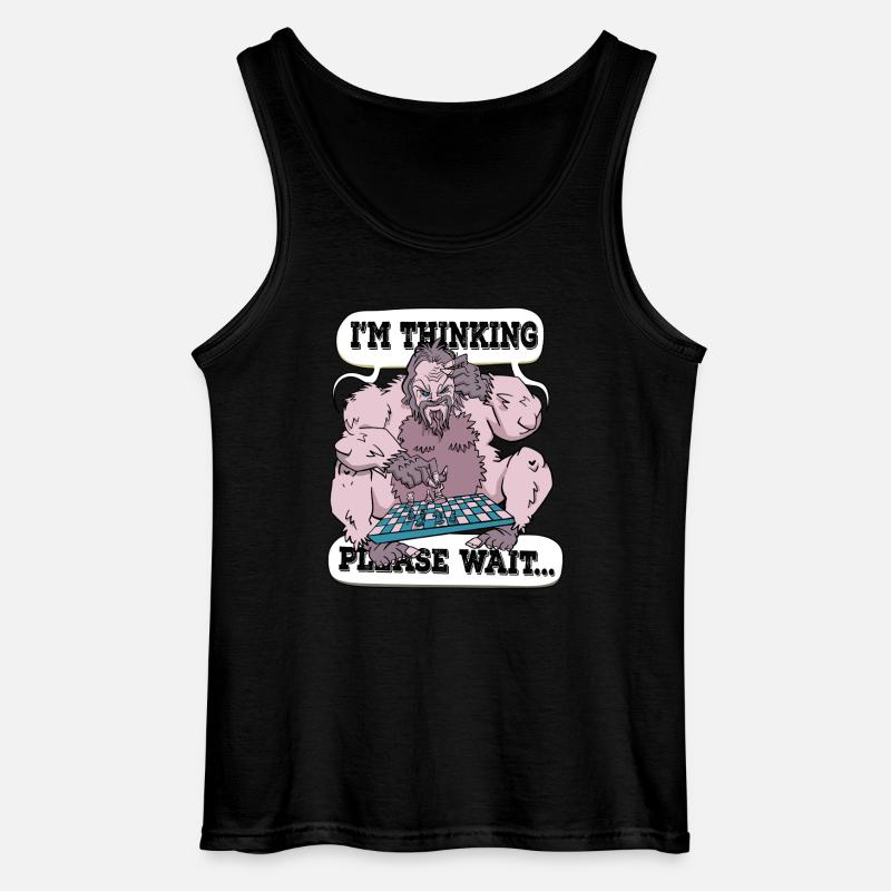 Ich denke, bitte warte Schach - Gildan Männer Tank Top - Schwarz