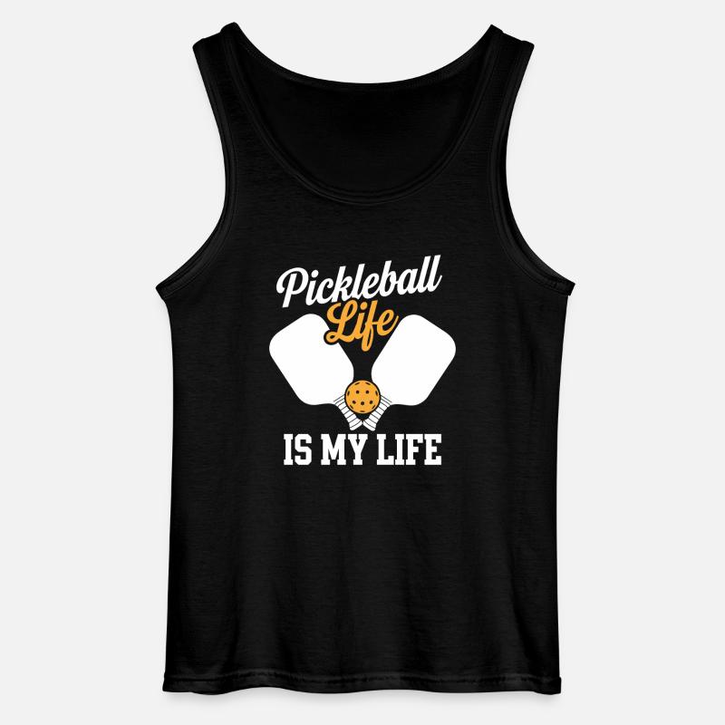 Pickleball Leben - Gildan Männer Tank Top - Schwarz