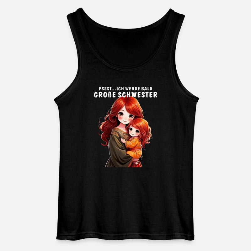 PSSST...ICH WERDE BALD GROßE SCHWESTER - Gildan Männer Tank Top - Schwarz