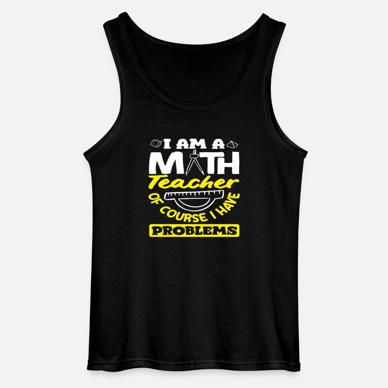 Mathe Lehrer Mathematik Geschenk - Gildan Männer Tank Top - Schwarz