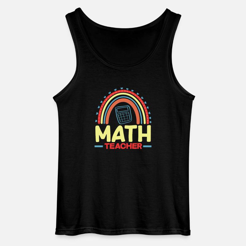 Math Teacher Math Gift - Gildan Men’s Tank Top - black