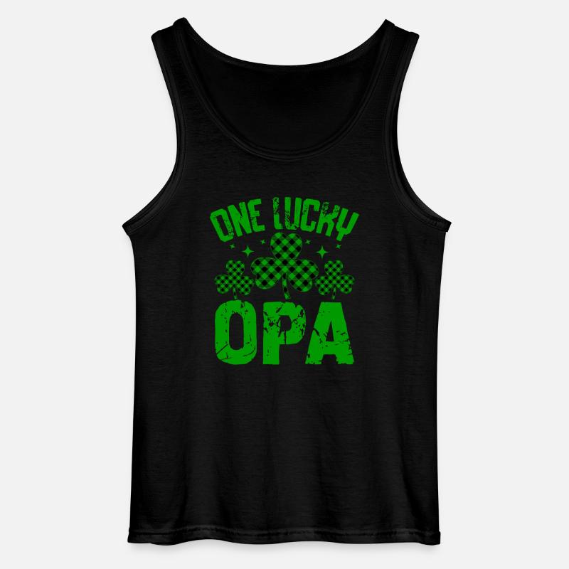 Ein glücklicher OPA - Gildan Männer Tank Top - Schwarz