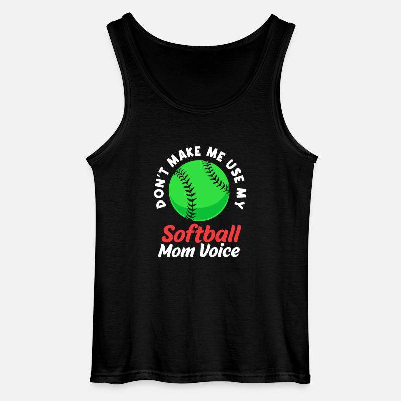 Softball Mutter Softball Mama - Gildan Männer Tank Top - Schwarz