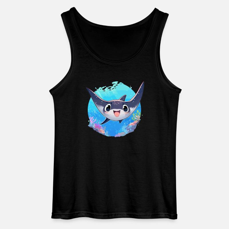Mantas Manta Rochen - Gildan Männer Tank Top - Schwarz