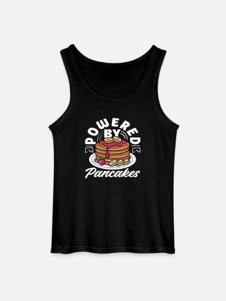 Powered by Pancakes Enjoyment - Gildan Men’s Tank Top - black