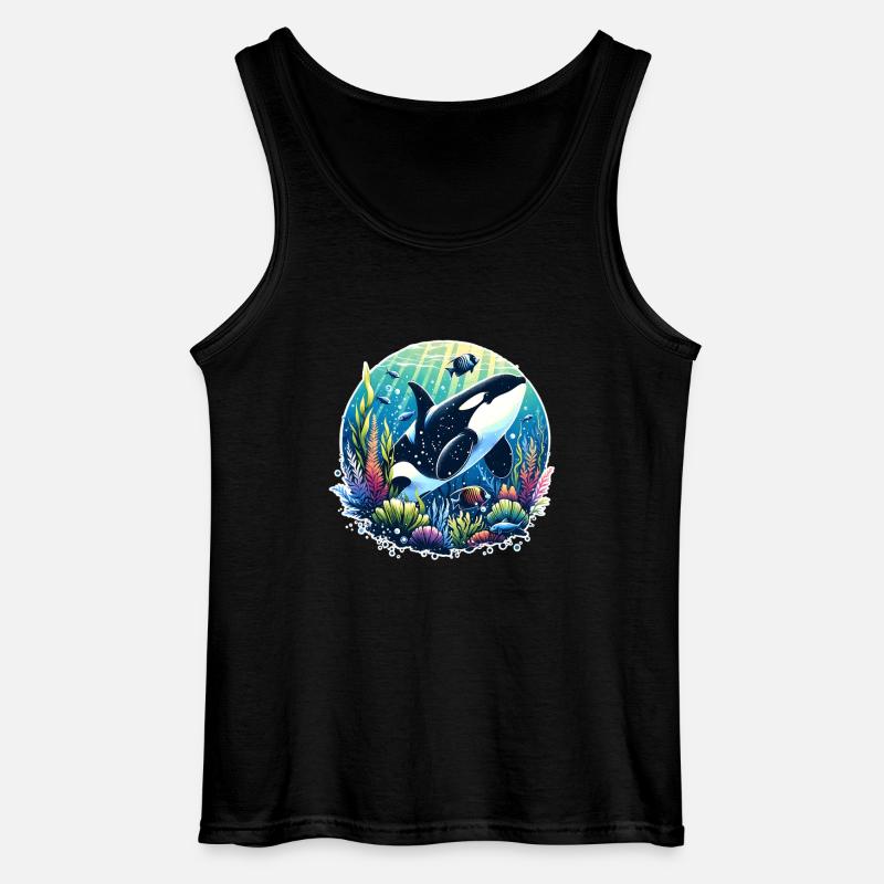 Orca Schwertwal - Gildan Männer Tank Top - Schwarz