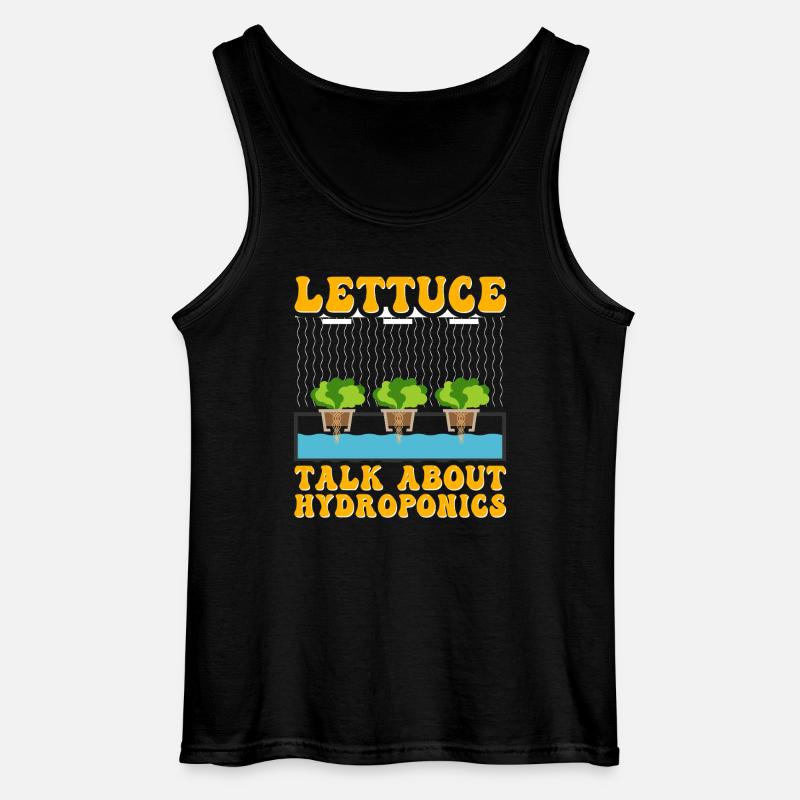 Lettuce talk about Hydroponics - Gildan Men’s Tank Top - black