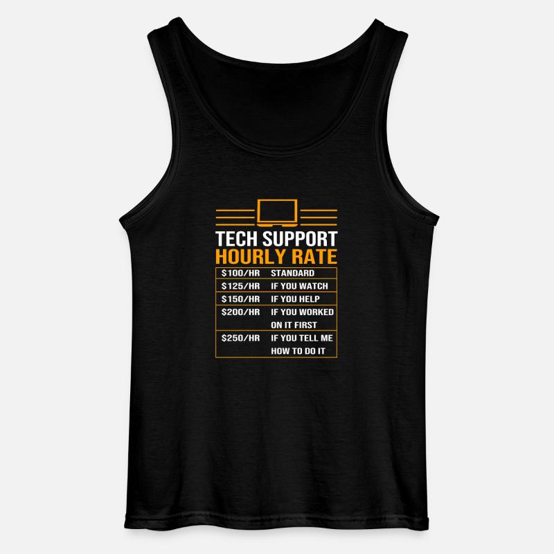 Tech Support - Gildan Men’s Tank Top - black